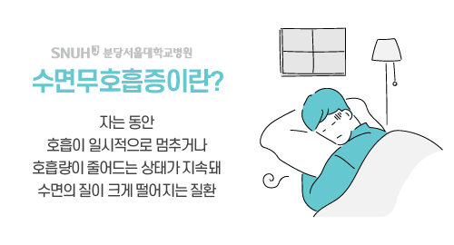 수면무호흡증이란.자는 동안 호흡이 일시적으로 멈추거나 호흡량이 줄어드는 상태가 지속돼 수면의 질이 크게 떨어지는 질환